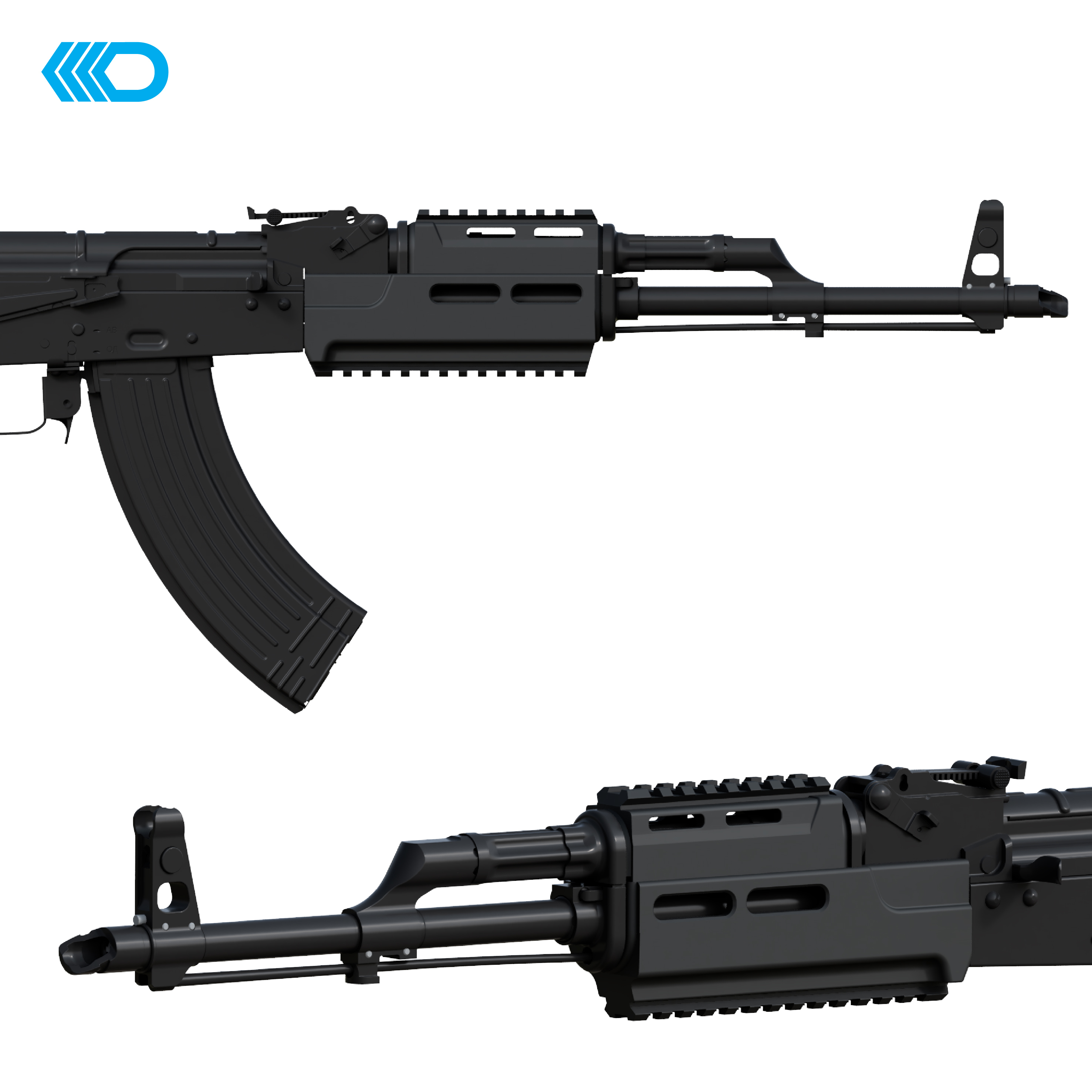 Archivo STL AIRSOFT AK47 HANDGUARD 1・Objeto de impresión 3D para